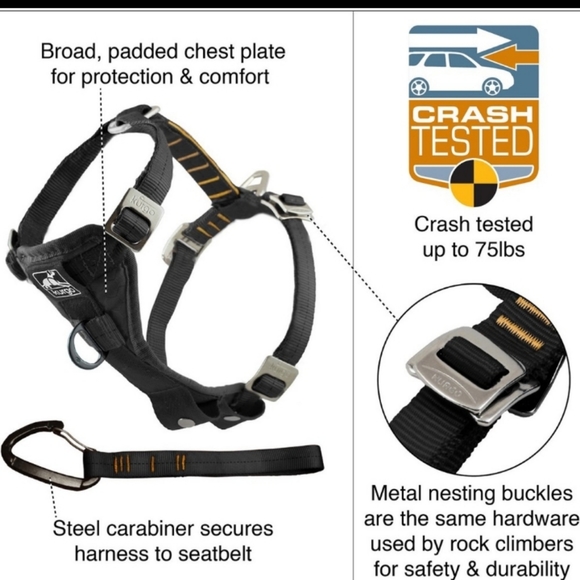 Kurgo Tru-Fit Smart Harness Enhanced Strength Crash tested for car and walking - Picture 2 of 8